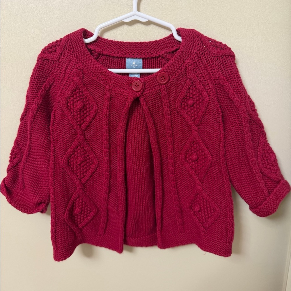 Baby Gap Toddler Girl Cable Knit Cardigan 18–24M